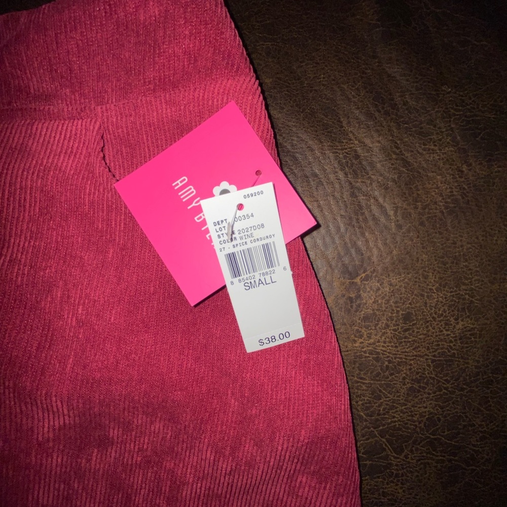 Girls corduroy maroon skirt